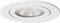 Luminaire encastré de plafond rond et blanc, avec un diffuseur central en verre transparent. Adapté à l'éclairage intérieur moderne.