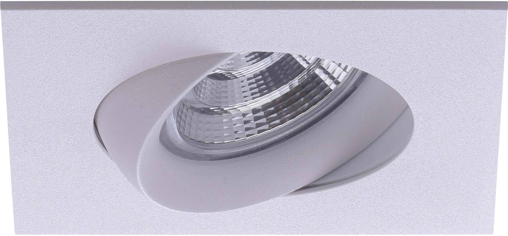 Spot encastrable avec réflecteur rond ajustable, boîtier couleur argent. Idéal pour un éclairage accentué des espaces intérieurs.