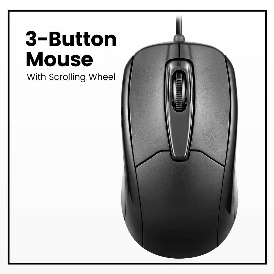 Perixx PERIMICE-209 P Black Souris filaire optique noir 3 Boutons 1000 dpi connexion PS2-7