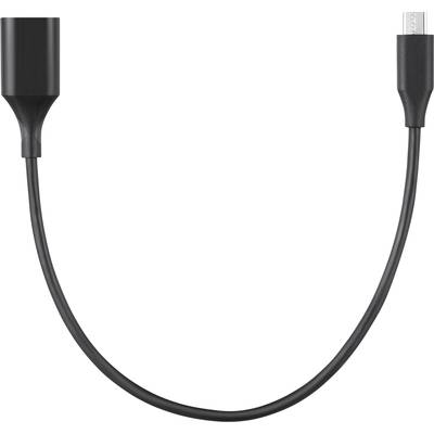 Un câble adaptateur noir avec une connexion USB-C d'un côté et une prise jack 3,5 mm de l'autre.