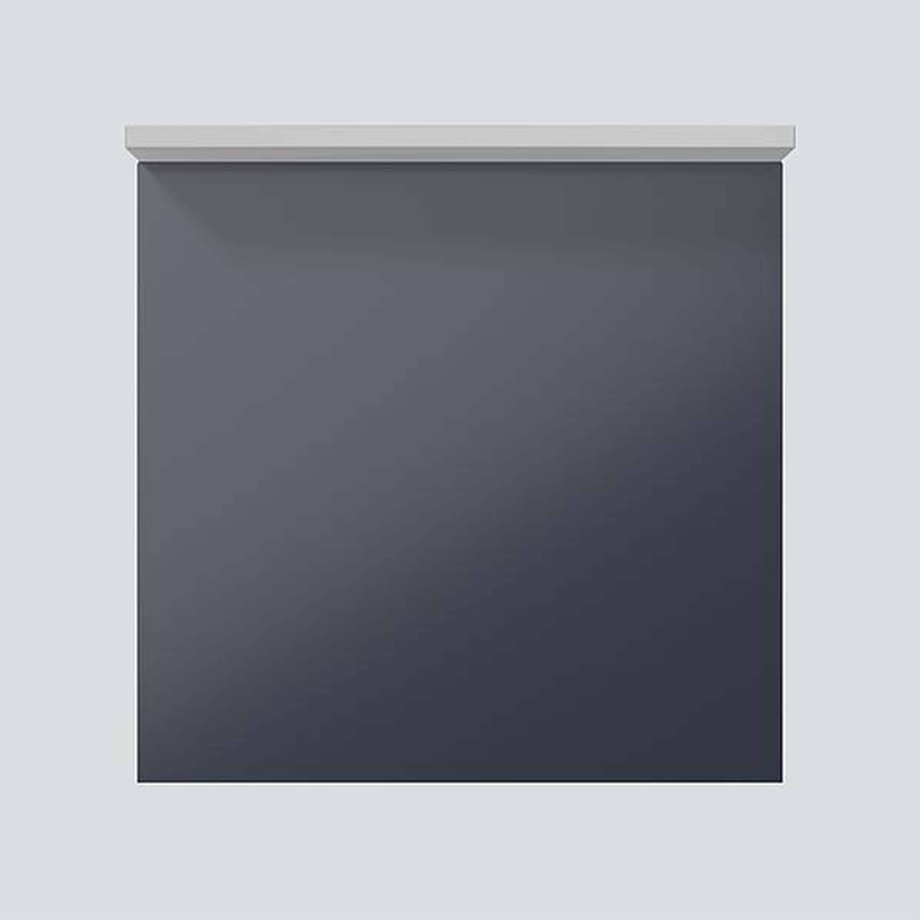 Une illustration minimaliste montre une surface uniformément grise avec une bordure blanche en haut sur un fond clair.