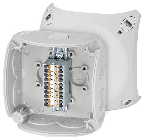 Hensel 62000294 Boîte de jonction sans halogène, plombable, résistant aux intempéries (L x l) 93 mm x 93 mm  1 pc(s)