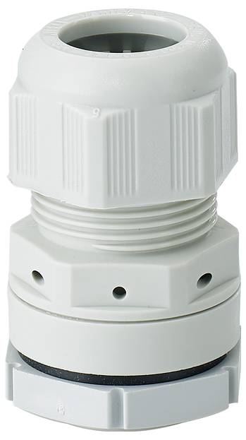 Hensel 36001004 Bouchon d'aération avec écrou de bloquage, avec décharge de traction, résistant aux chocs plastique gris