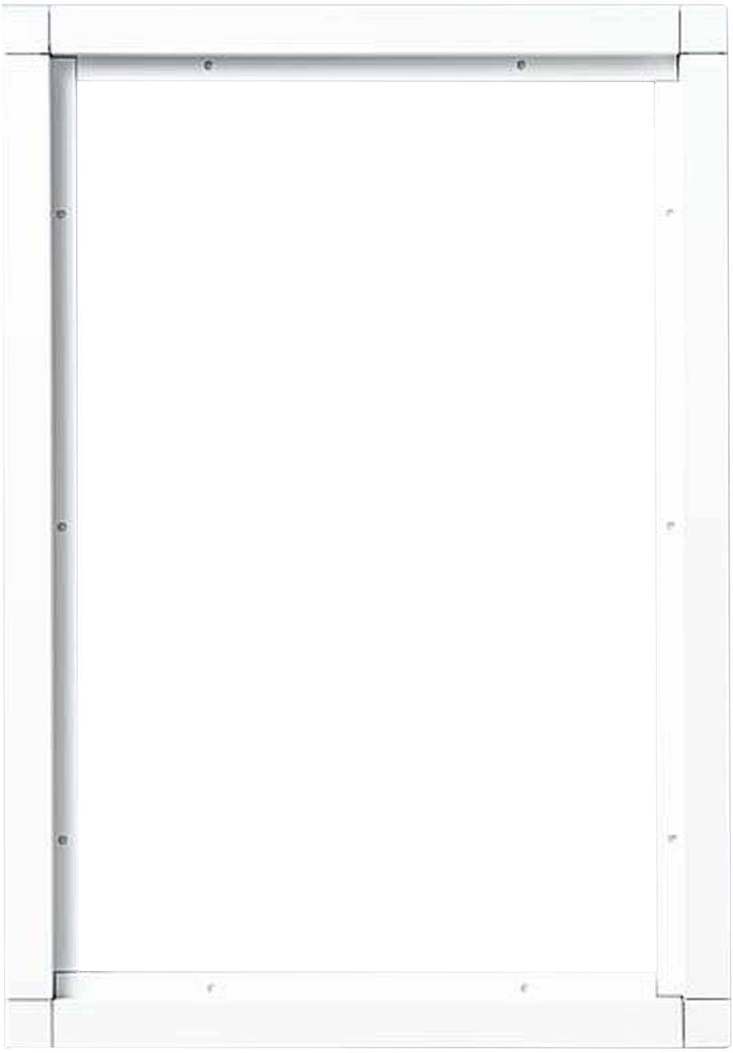Cadre photo blanc vide, orienté verticalement.