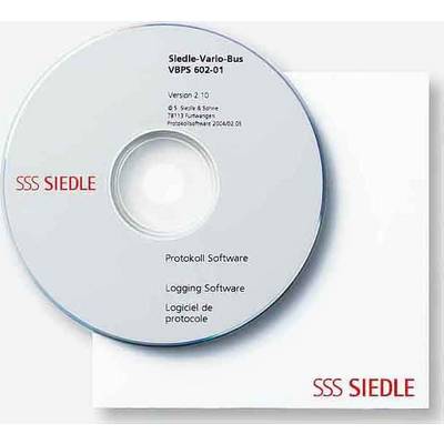 Bus Siedle-Vario CD avec version 2.10 pour logiciel de protocole. Avec logo d'entreprise 'SSS Siedle'.