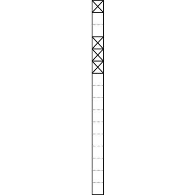 Affichage vertical avec quatre sections. Chaque section présente des motifs de lignes entrecroisées et des alternatives en dessous.
