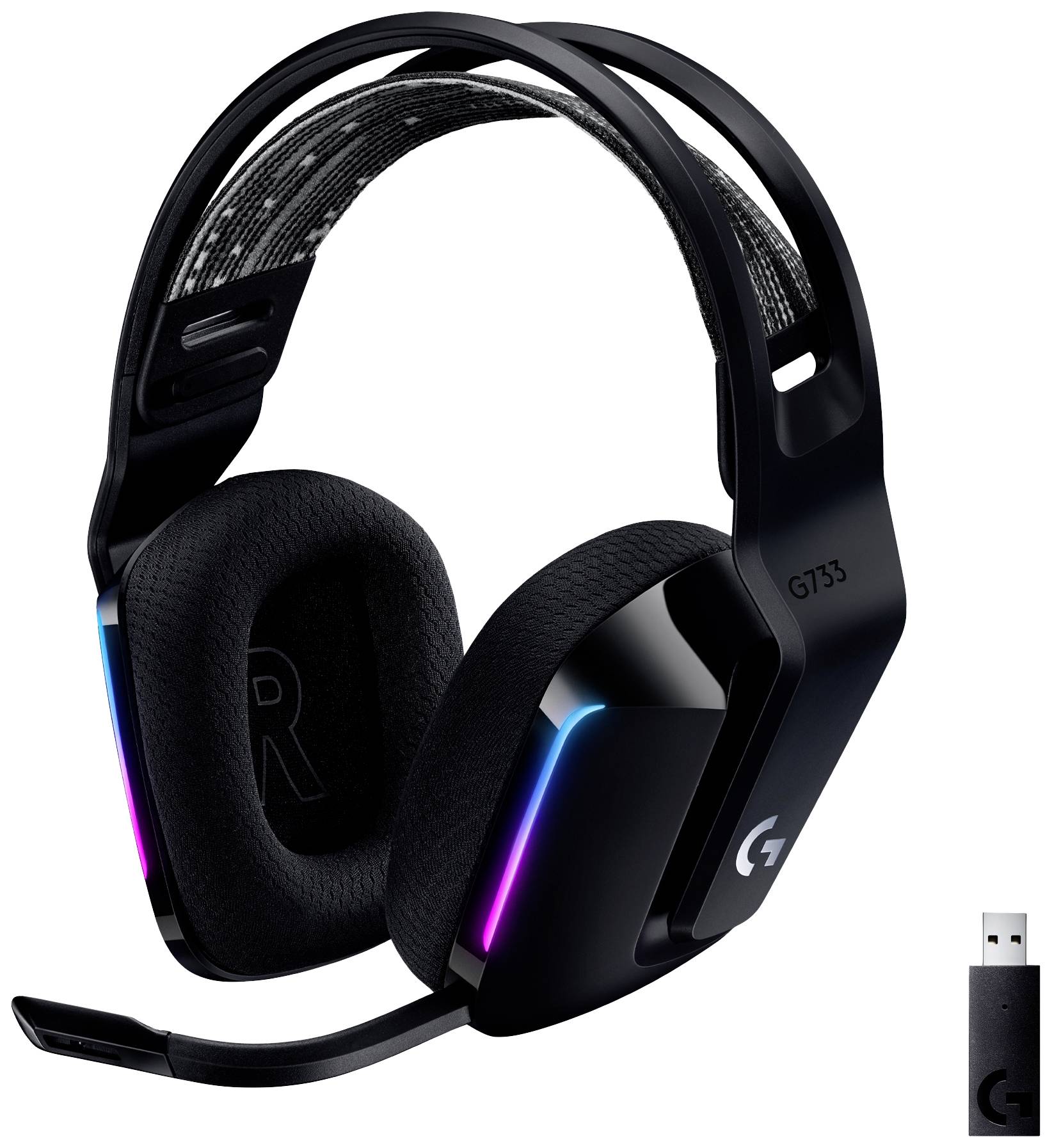Logitech Gaming G733 LIGHTSPEED Gaming Micro-casque supra-auriculaire sans fil 7.1 Surround noir volume réglable