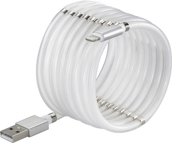 Renkforce Câble USB  USB 2.0 USB-A mâle, Connecteur Lightning  1.00 m blanc  TO-6897012