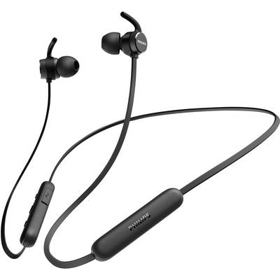Philips T1205BK Écouteurs intra-auriculaires Bluetooth noir volume réglable, résistant à la sueur, Bandeau de nuque-0
