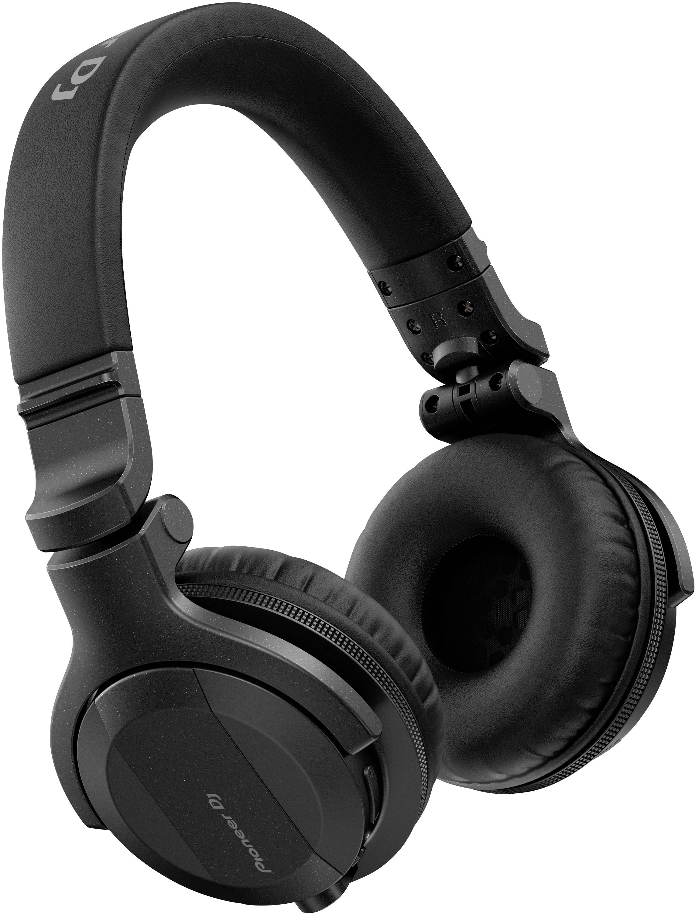 Casque audio noir circumauriculaire avec pavillons pivotants et arceau réglable, parfait pour DJs et mélomanes.