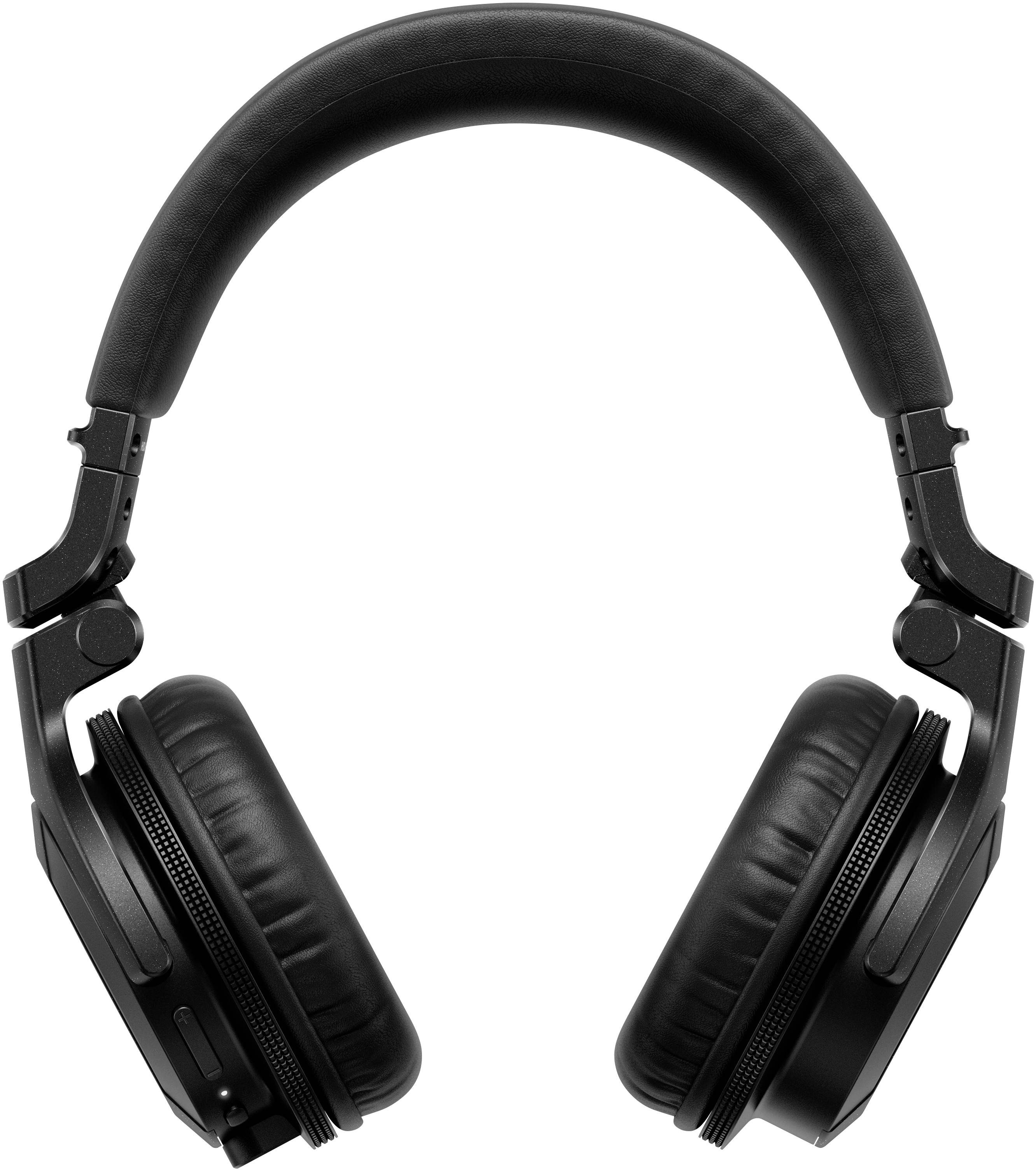 Casque noir à écouteurs circumauriculaires avec coussinets rembourrés et arceau réglable.