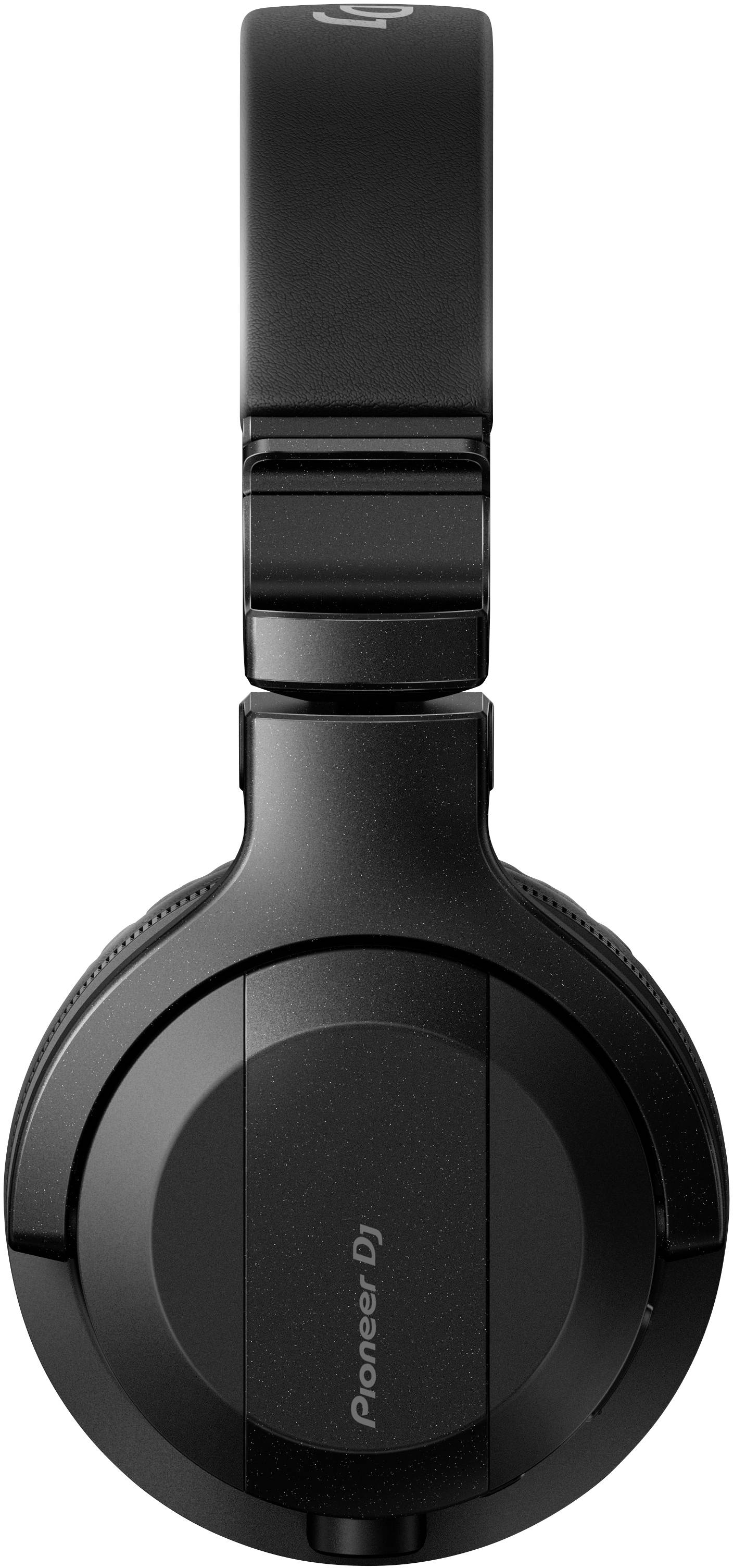 Casque noir vu de dessus, design circumaural fermé. Particulièrement adapté aux DJ grâce à sa qualité sonore claire et sa construction robuste.