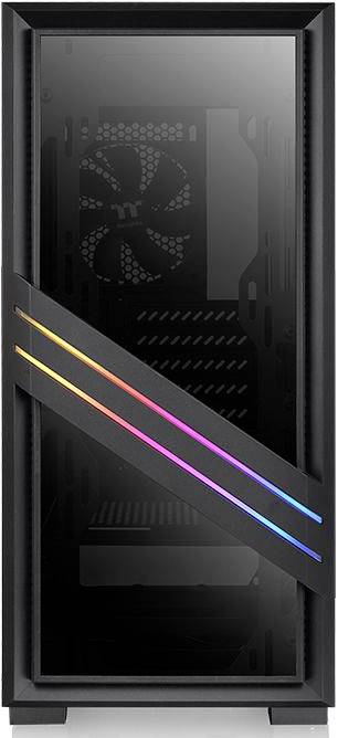 Thermaltake Versa T35 TG RGB Tour midi Boîtier PC noir 1 ventilateur pré-installé, fenêtre latérale, filtre anti-poussiè-4