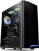 Tour midi Thermaltake H100 TG Boîtier PC noir 1 ventilateur pré-installé, fenêtre latérale