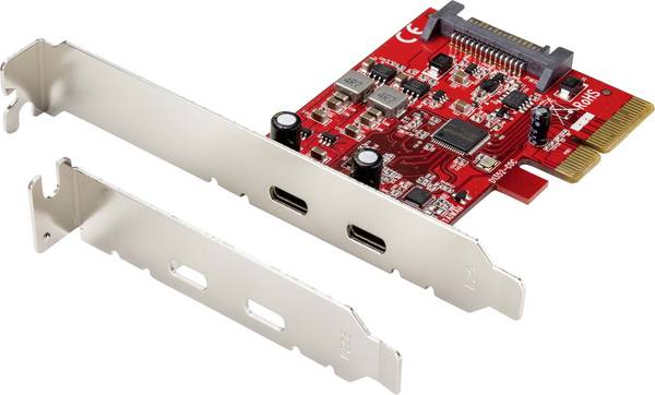 Renkforce RF-4599664 2 ports Carte contrôleur USB 3.1 Gen 2 USB-C® (USB 3.1 Gen 2) PCIe