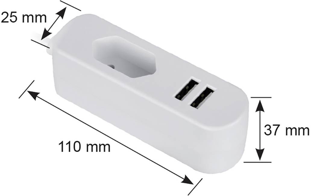 Maxtrack NVU 3 L Chargeur USB pour prise murale 2 x USB-4
