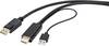 Câble adaptateur Renkforce DisplayPort / HDMI Fiche mâle DisplayPort, Fiche mâle HDMI-A 1.00 m noir RF-4600634 Câble DisplayPort