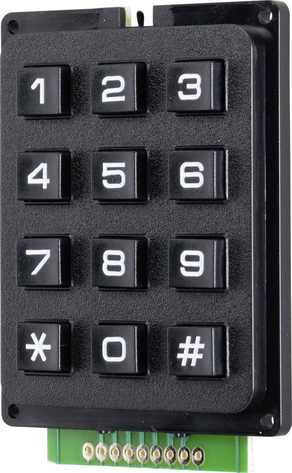 TRU COMPONENTS Clavier à touche Matrice de clavier 3 x 4 1 pc(s)