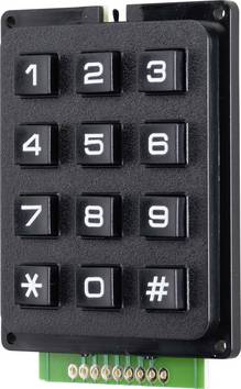 TRU COMPONENTS  Clavier à touche  Matrice de clavier 3 x 4 1 pc(s)