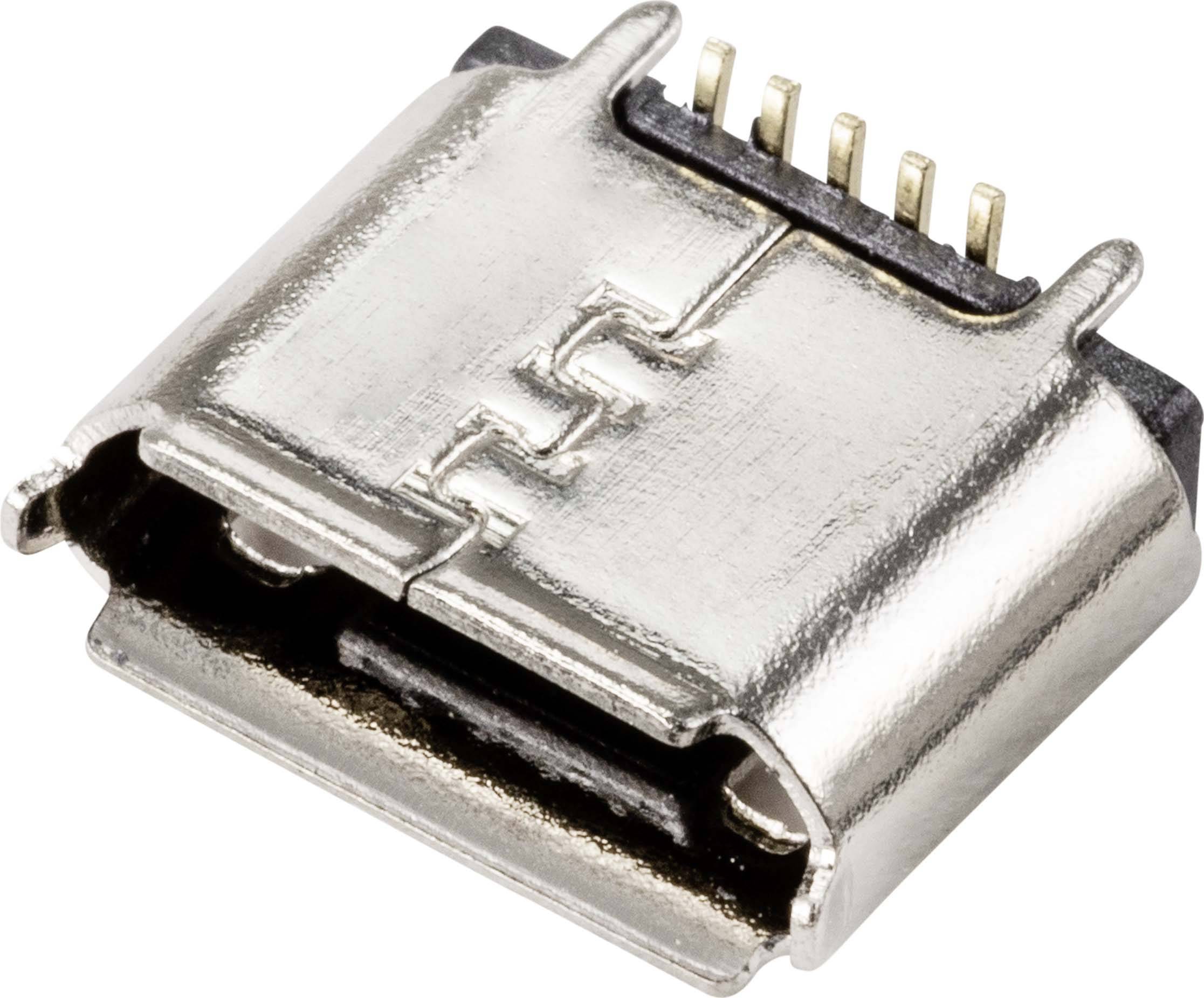 TRU COMPONENTS TC-9201996 Embase femelle à encastrer Micro-USB 2.0 type B 90° embase femelle horizontale Micro-USB 2.0 Typ-B 90° Contenu: 1 pc(s)