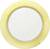 Une surface circulaire avec un centre blanc et un bord jaune.
