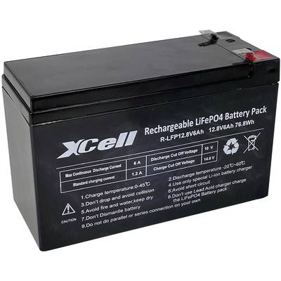 XCell 12.8-6 Pile rechargeable spéciale pile carrée LiFePo fiche plate  LiFePO 4 12.8 V 6000 mAh - Conrad Electronic France