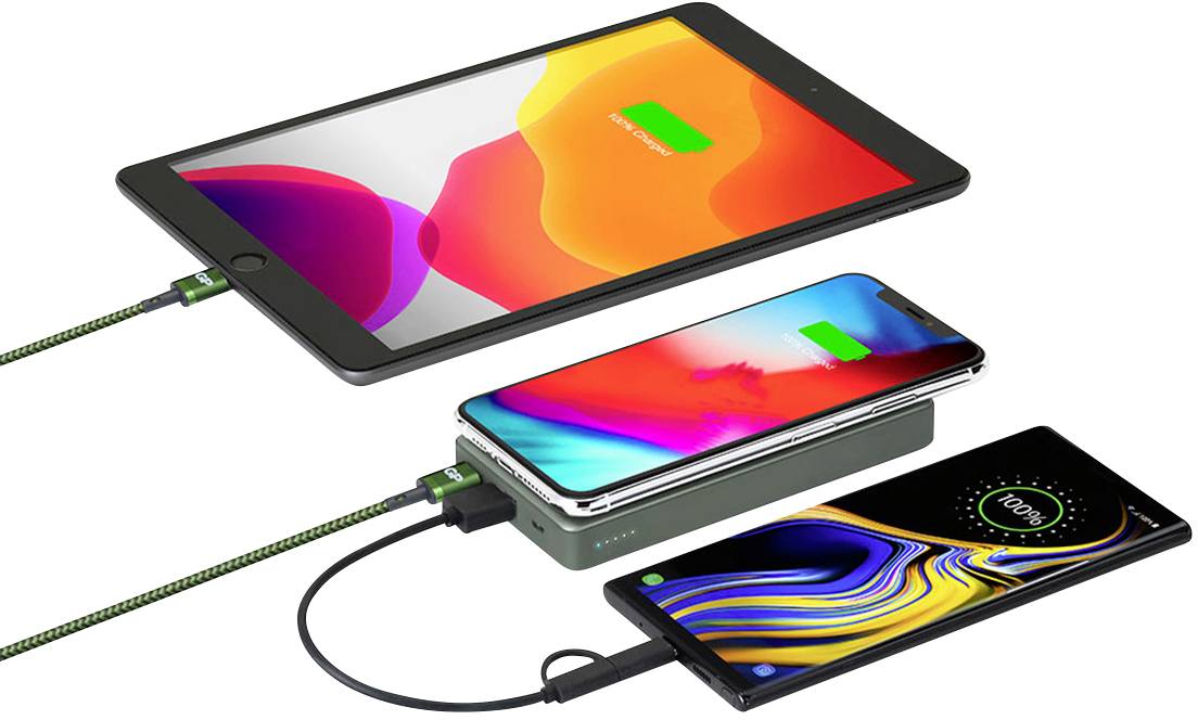GP 165Q10AGREY Powerbank (batterie supplémentaire) 10000 mAh LiPo noir-6