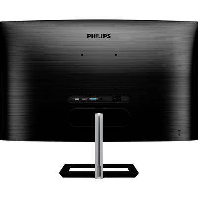Vue arrière d'un moniteur d'ordinateur Philips noir, équipé de ports HDMI et USB, monté sur un socle argenté.