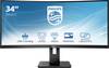 Moniteur LCD Philips Monitore 346B1C CEE G (A - G) 86.4 cm 34 pouces 3440 x 1440 pixels 21:9 5 ms RJ45, prise casque VA LED