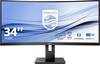 Moniteur LCD Philips Monitore 345B1C CEE G (A - G) 86.4 cm 34 pouces 3440 x 1440 pixels 21:9 5 ms prise casque VA LED