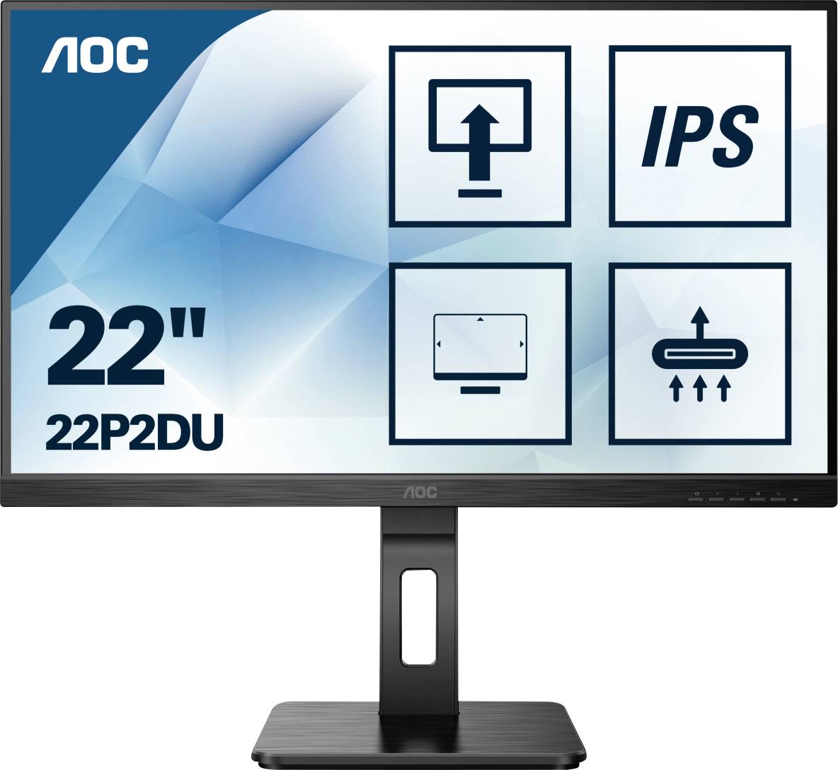 Moniteur LCD AOC 22P2DU CEE E (A - G) 54.6 cm 21.5 pouces 1920 x 1080 pixels 16:9 4 ms Audio-Line-in, Audio-Line-out IPS LED