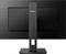 Un écran d'ordinateur noir vu de dos, avec un pied vertical portant le logo Philips.