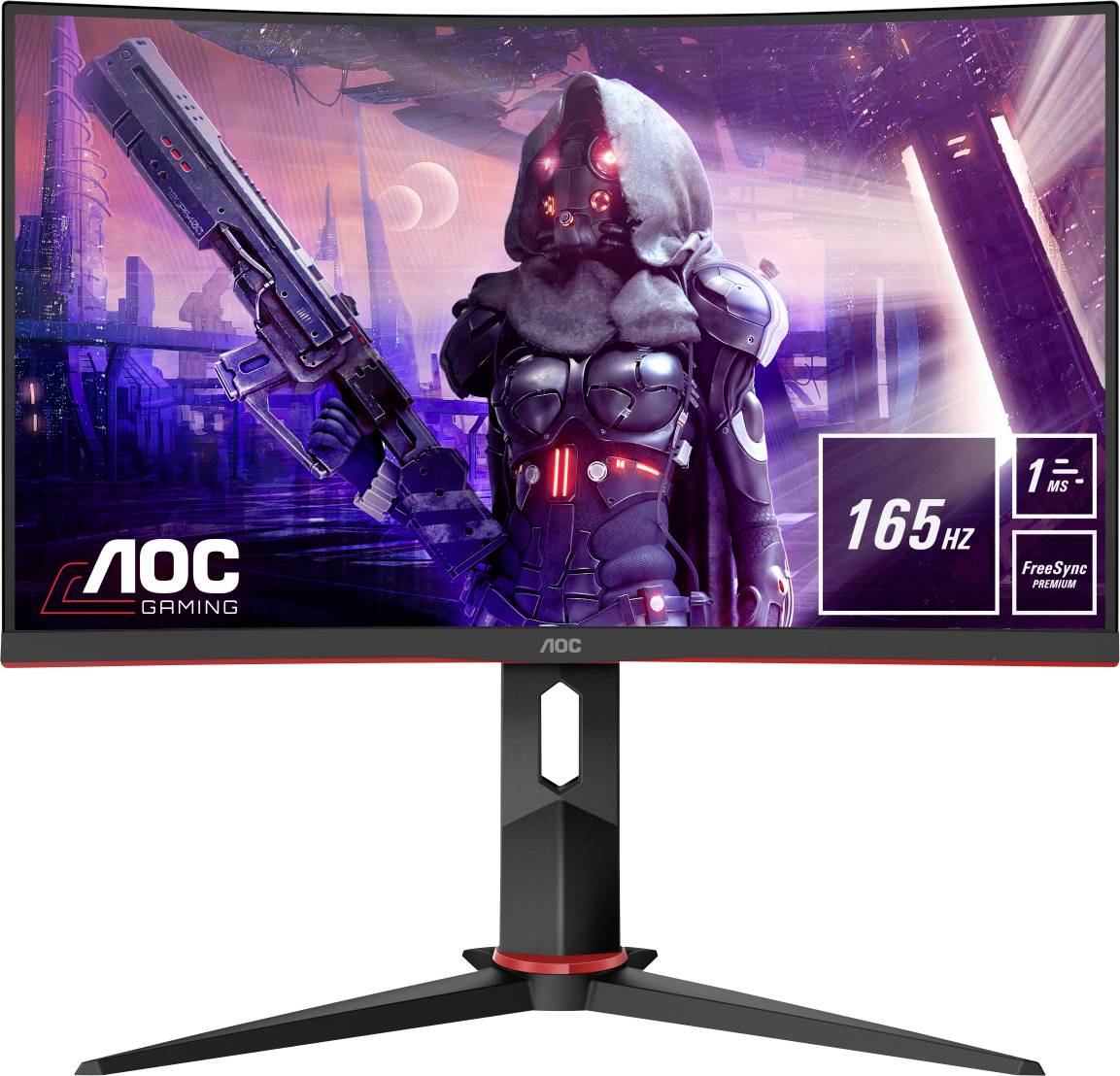 AOC C24G2U/BK Moniteur LCD 61 cm (24 pouces) CEE F (A - G);1920 x 1080 pixelsFull HD1 msprise casque, Audio-Line-inIPS LED