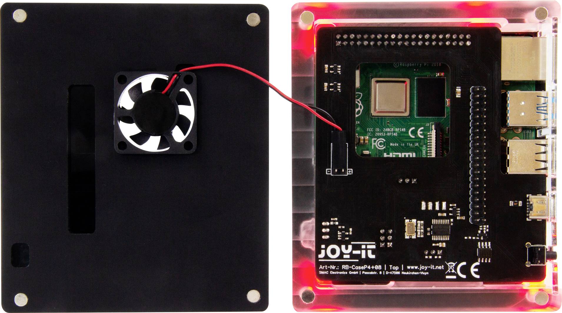 Joy-it Mediastation-Kit Raspberry Pi® 4 B 4 GB 4 x 1.5 GHz avec boîtier, avec alimentation, avec câble HDMI, avec Noobs -5