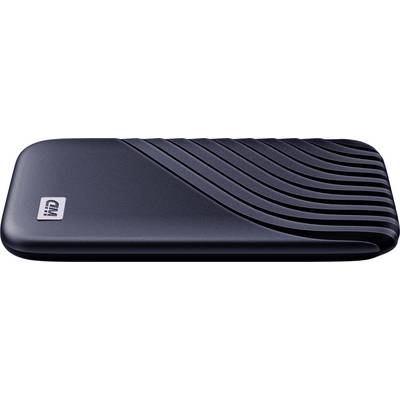 Disque dur externe noir avec un design à motif ondulé distinctif.