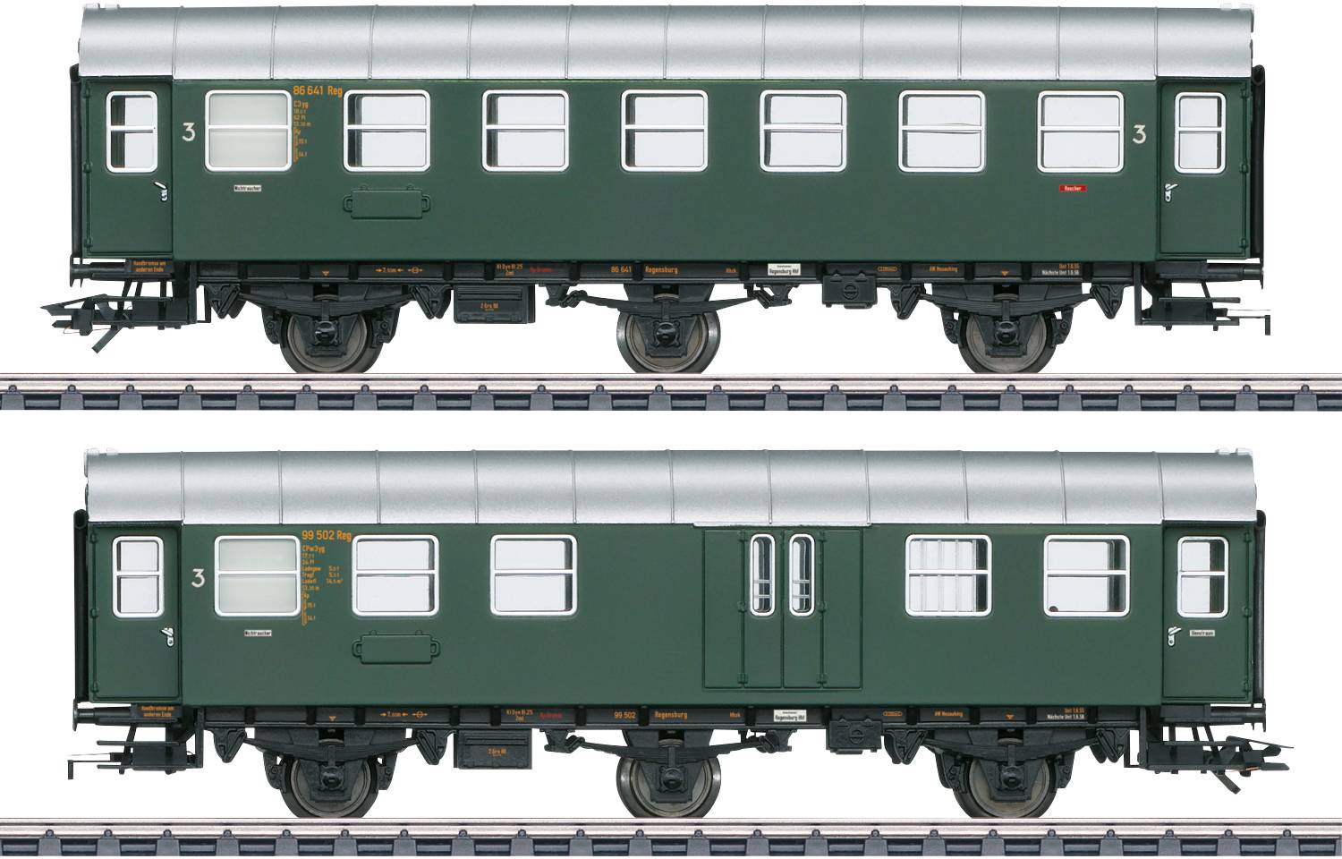 Märklin 043195 Paire de wagons de transformation H0 3.compartiment à bagages cl+