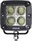 Lampe de travail LED avec quatre lentilles rondes, dans un boîtier carré noir avec fixation par vis et logo 'OSRAM'.