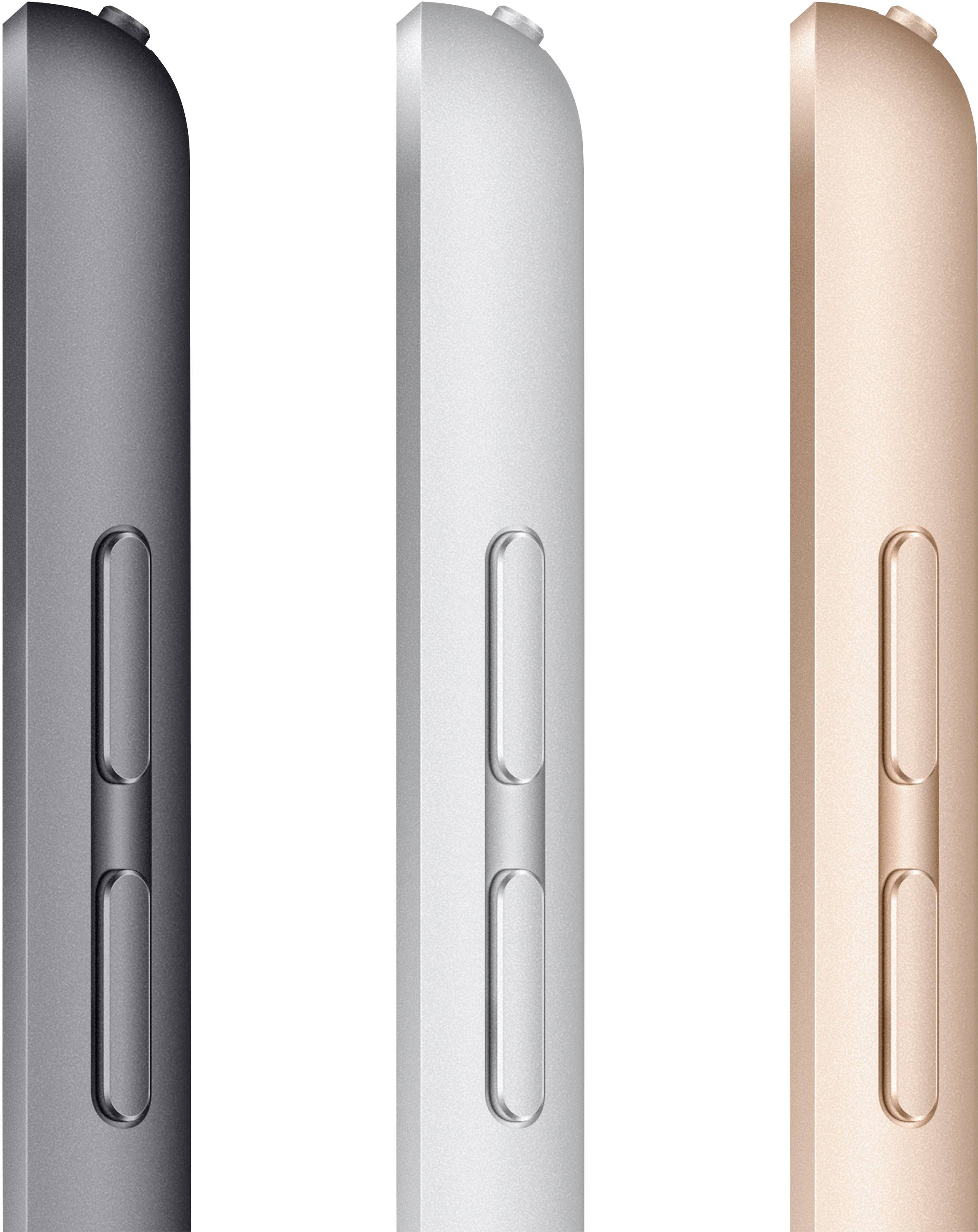 Trois smartphones dans les couleurs noir, argent et or rose, vus de côté, montrent les touches de volume.