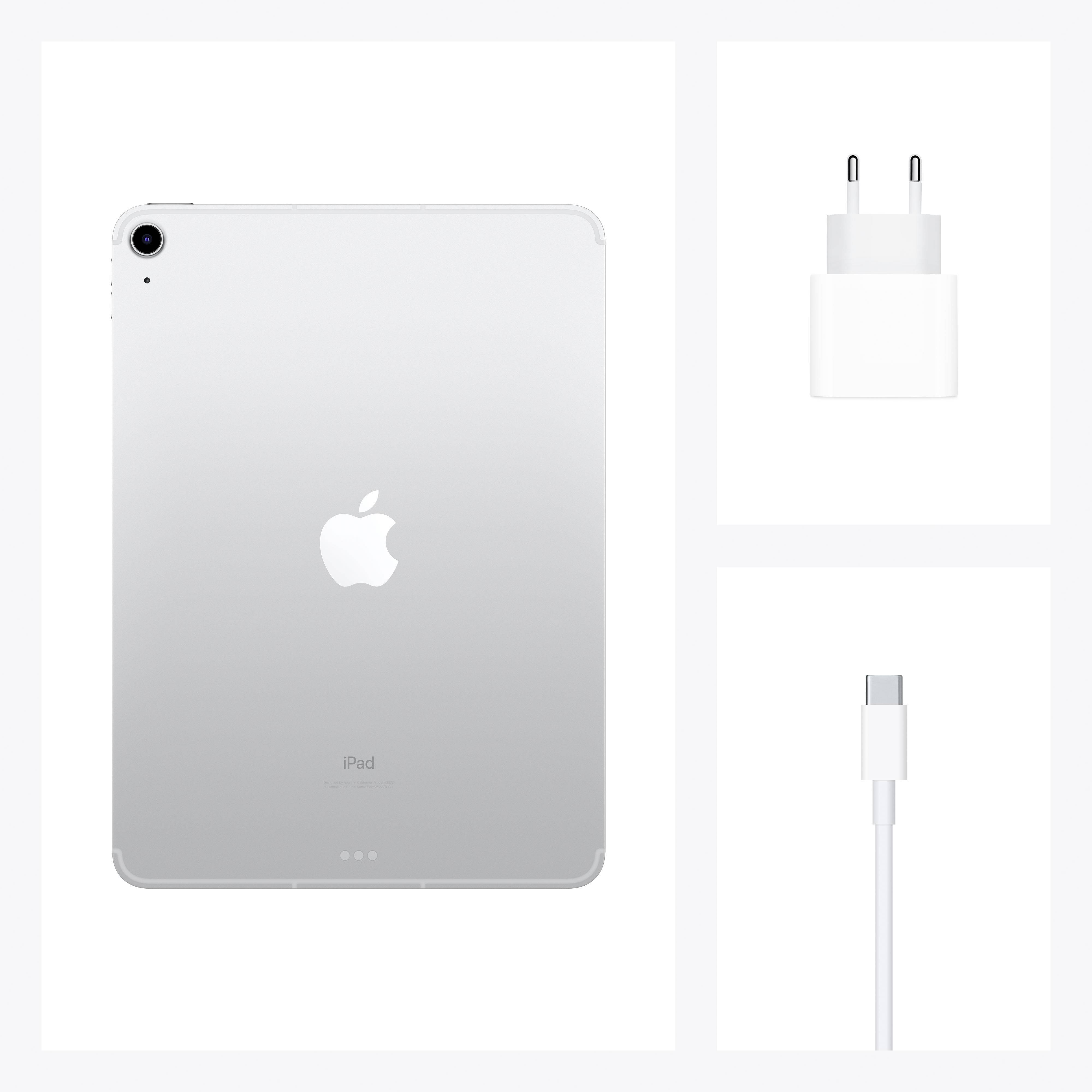 Apple iPad Air 10.9 (4e génération) WiFi + Cellular 64 GB argent 27.7 cm (10.9 pouces) 2360 x 1640 Pixel-6