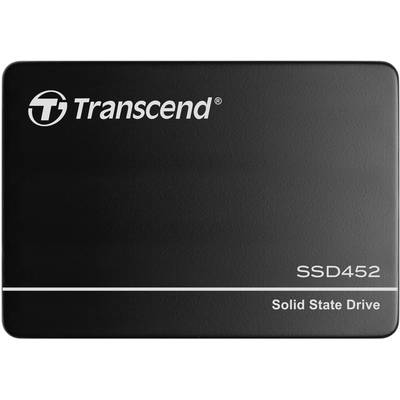 Disque SSD noir portant l'inscription « Transcend SSD452 Solid State Drive ».