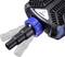 Amplificateur de pression d'eau 'Renkforce' avec plusieurs options de connexion, boîtier noir avec des accents bleus et logo de marque sur le dessus.
