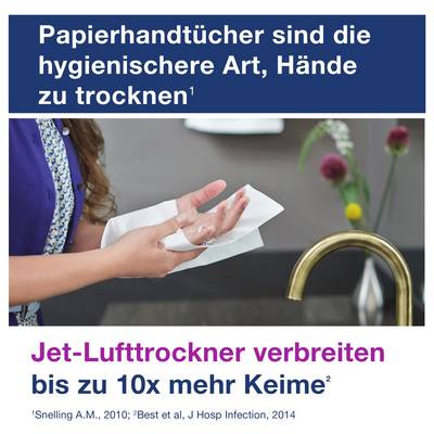 TORK 290143 Essuie-main en papier (L x l) 23 cm x 22.60 cm blanc 3750 pc(s)-10