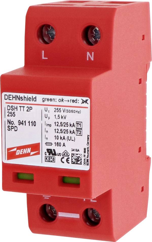 DEHN 941110 DSH TT 2P 255 Parafoudre combiné     1 pc(s)
