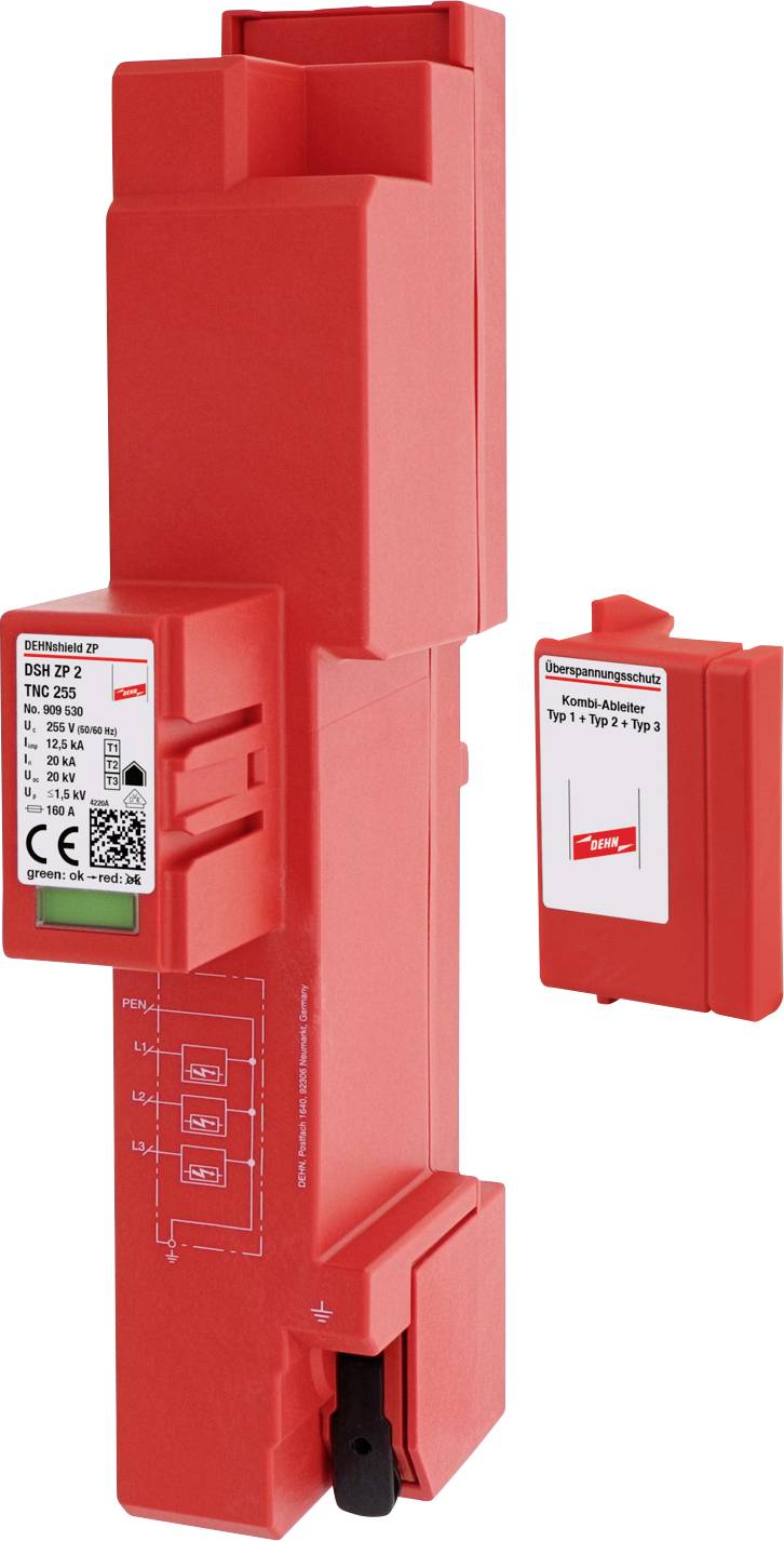 DEHN 909530 DSH ZP 2 TNC 255 Parafoudre combiné Protection anti-surtension pour: barre omnibus 40 mm Piece 1 pc(s)