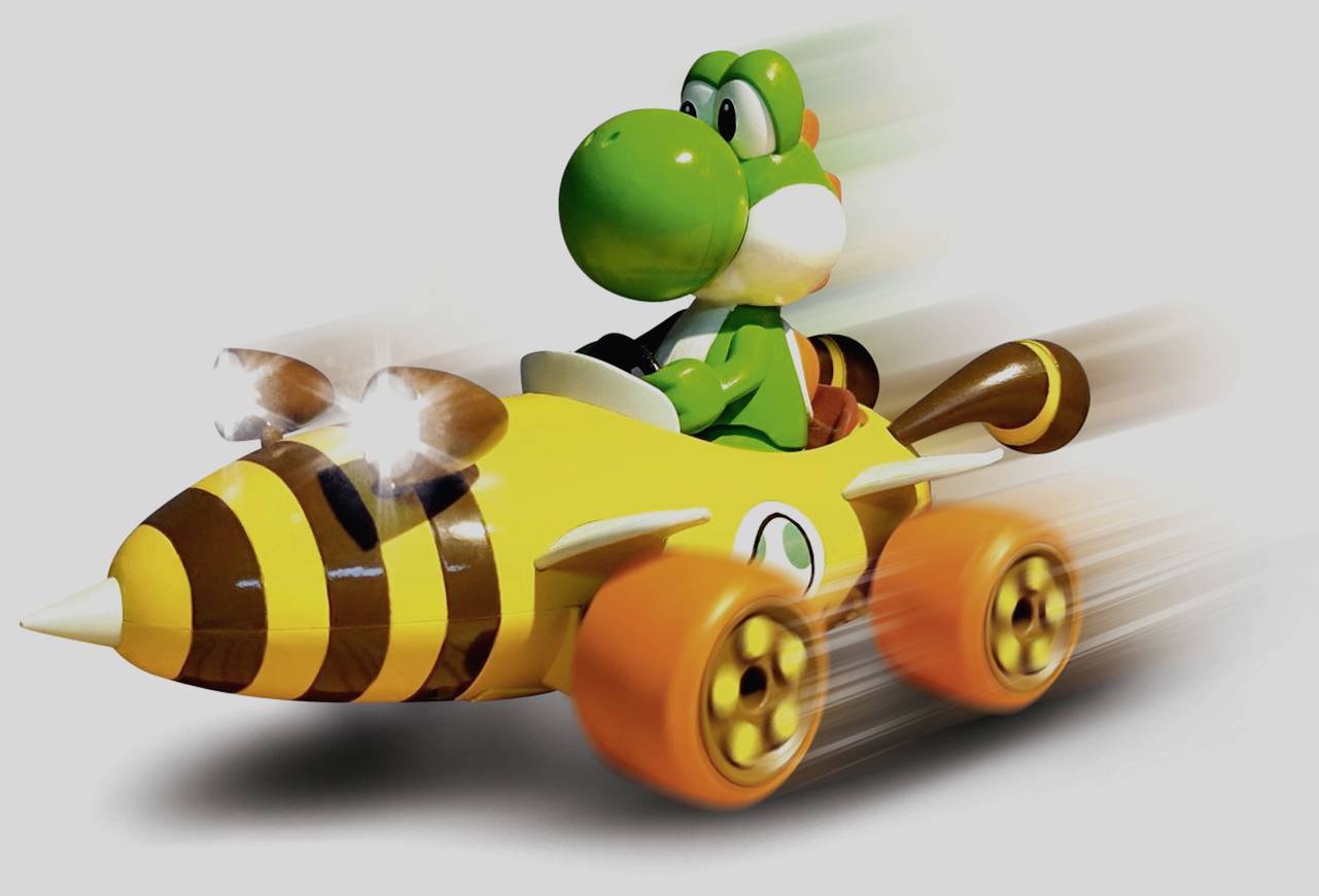 Carrera RC 370181065 Mario Kart Bumble V, Yoshi 1:18 Véhicule RC débutant électrique Voiture de tourisme-4