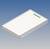 Un lecteur RFID blanc rectangulaire avec un indicateur vert sur un fond bleu.