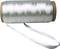 Un rouleau de ruban argenté, brillant de façon décorative ; adapté pour l'emballage de cadeaux ou les projets de bricolage.