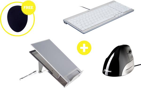 BakkerElkhuizen Homeworking Box Premium PLUS DE Set pour le télétravail Plage d'altitude: 9 à 21 cm terre de Sienne