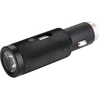 RealPower 219736 Chargeur USB USB noir pour voiture fonction marteau brise-vitres-0