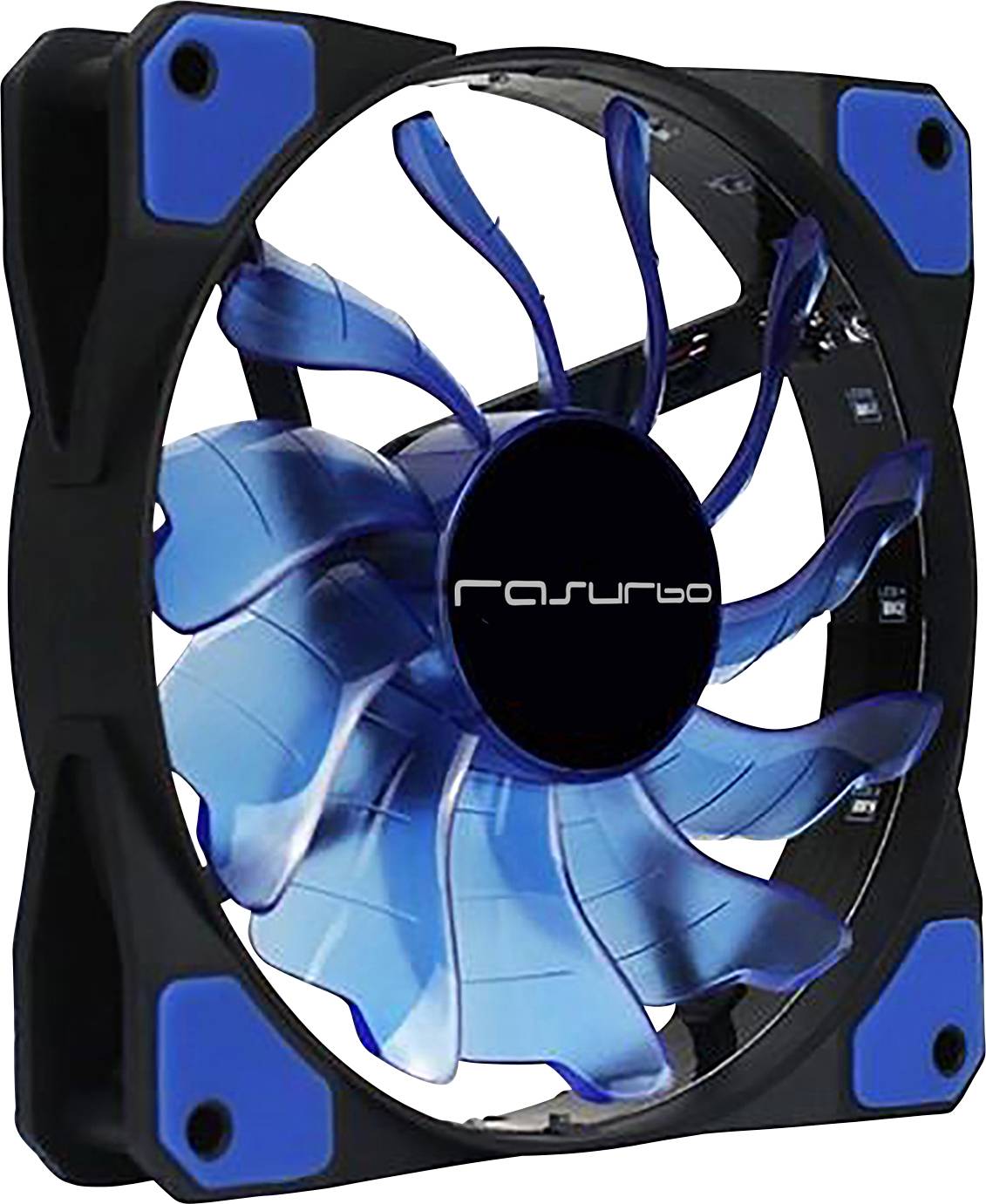 Rasurbo Fan 120 Ventilateur pour PC bleu (l x H x P) 120 x 120 x 25 mm avec éclairage LED-1